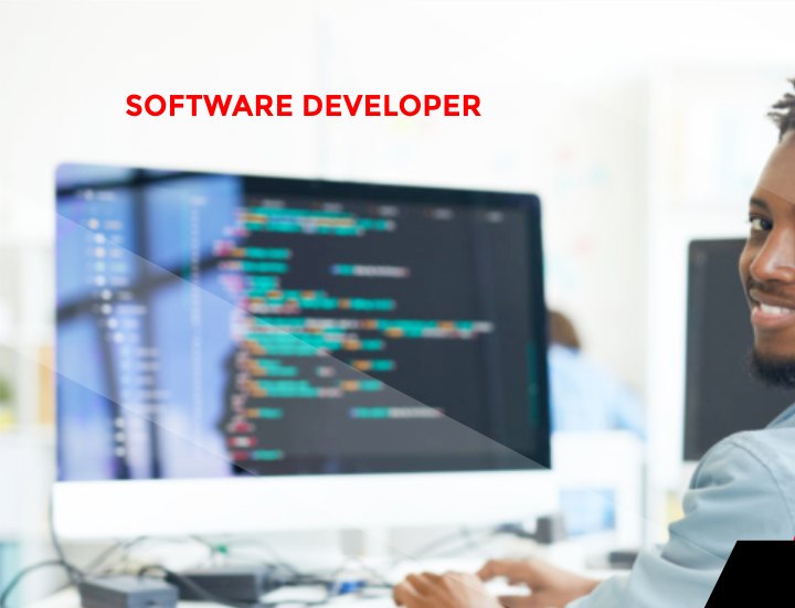 Software developer working at a desktop computer
