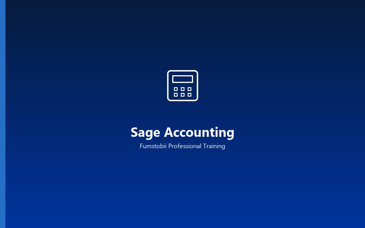 Fumstobii branded graphic for Sage accounting training